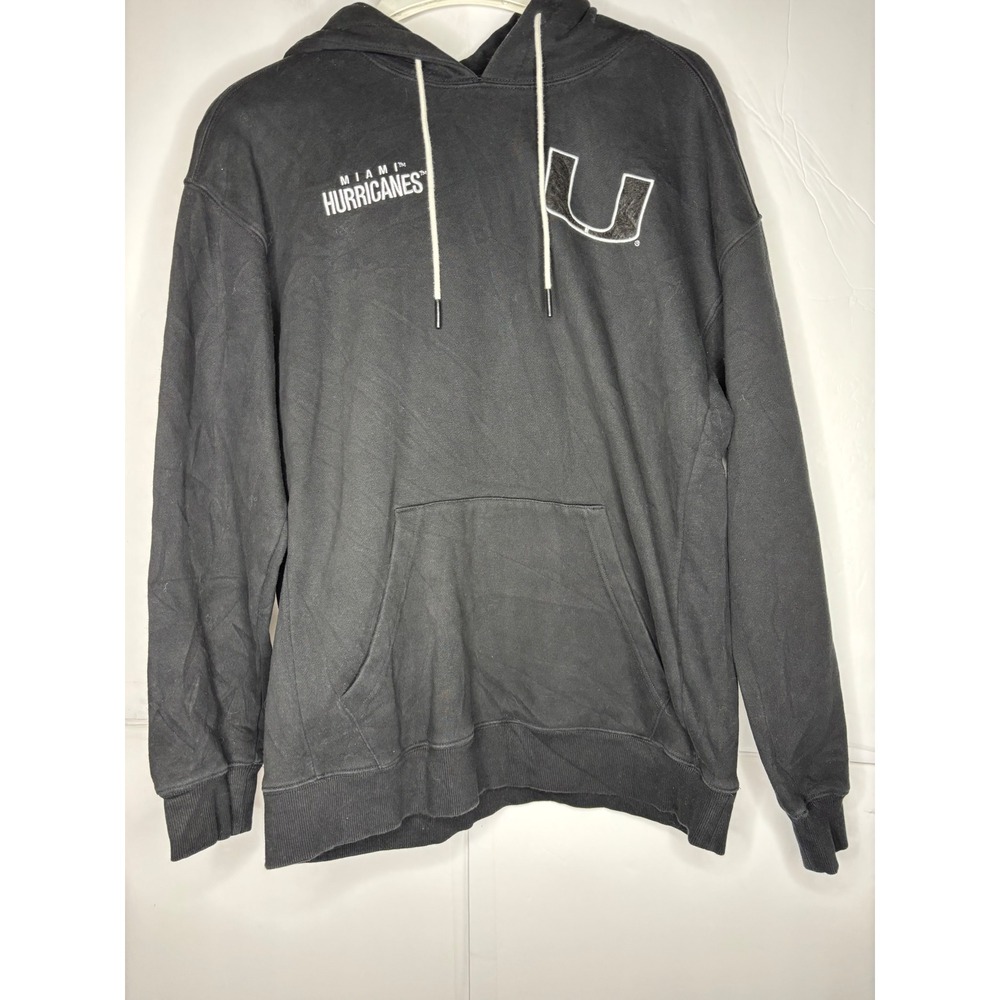 Fanatics Signature Miami Hurricanes Hoodie Mens Large Black NCAA‎ Pullover The U